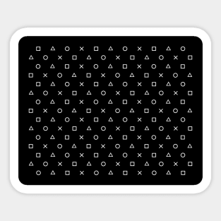 Play with Playstation Pattern (black and white) Sticker